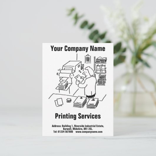 Algemeen Briefkaart Drukkerijen (Staand voorkant)