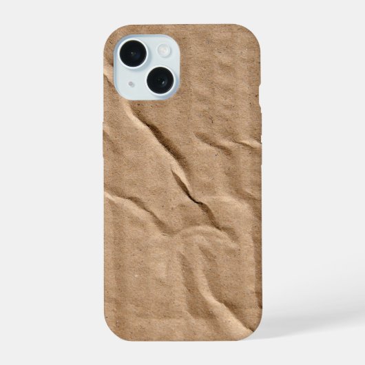Algemeen bruin karton iPhone 15 case (Achterkant)
