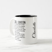 Algemeen chirurg tweekleurige koffiemok (Voorkant links)