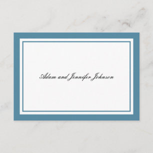 Algemeen Dank u Nota Kaarten (Staal Blauw/Wit)