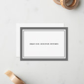 Algemeen Dank u Notitiekaarten (Grijs / Wit) Notitiekaartje (Voorkant / Achterkant in situ)