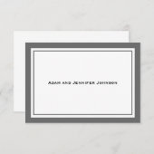 Algemeen Dank u Notitiekaarten (Grijs / Wit) Notitiekaartje (Voorkant / Achterkant)