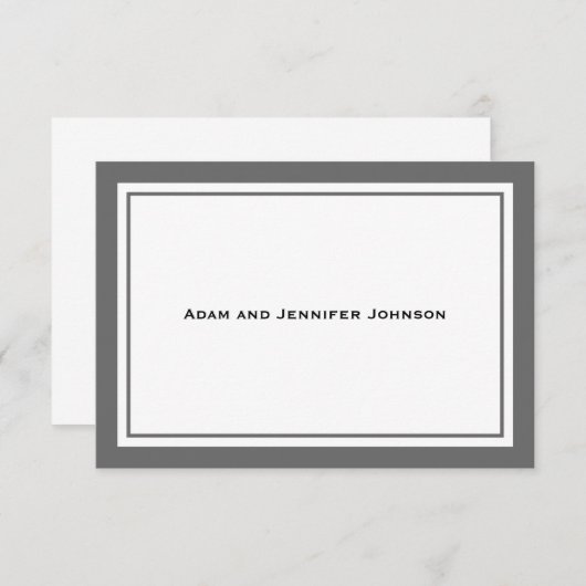 Algemeen Dank u Notitiekaarten (Grijs / Wit) Notitiekaartje (Voorkant / Achterkant)