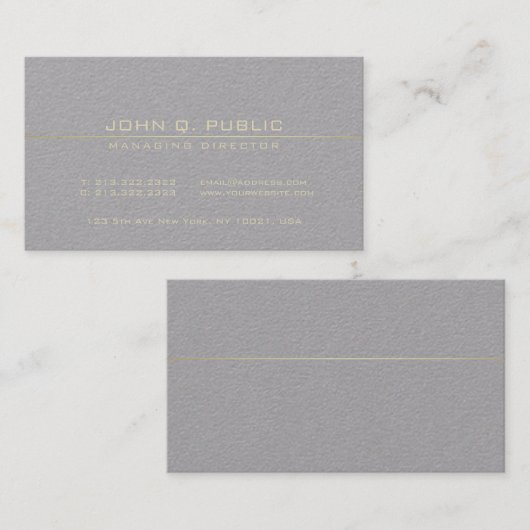 Algemeen directeur Modern Professional Elegant Visitekaartje (Voorkant / Achterkant)