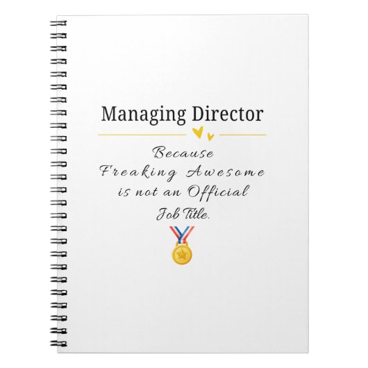 Algemeen directeur notitieboek (Voorkant)