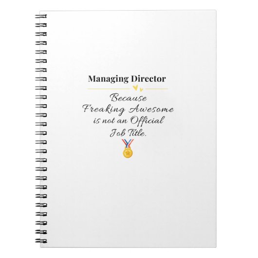 Algemeen directeur notitieboek (Voorkant)