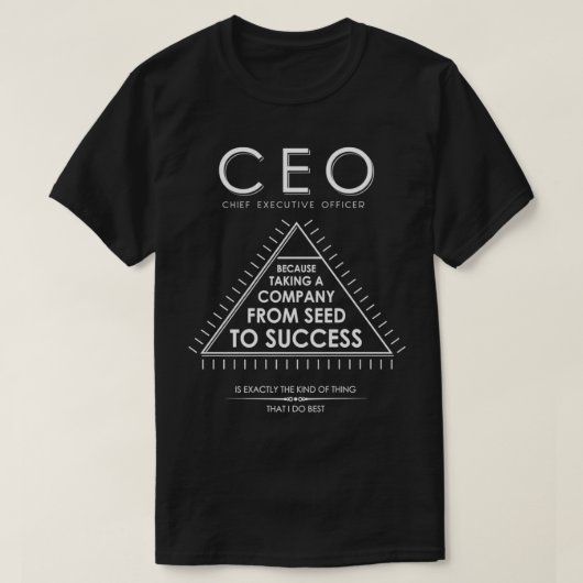 Algemeen directeur van het CEO omdat hij een bedri T-shirt (Design voorkant)