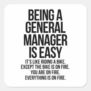 Algemeen directeur vierkante sticker
