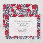 Algemeen Doel Generieke Rood Wit Blauw Bloem Feest Kaart (Voorkant / Achterkant)