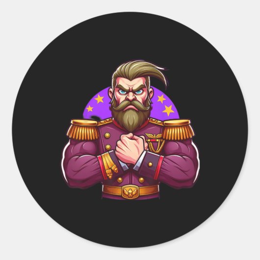 Algemeen Flexing Spieren Fan Lover Bodybuilding Gy Ronde Sticker (Voorkant)