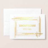 Algemeen gefeliciteerd Modern Trendy Folie Kaarten (Voorkant met envelop)