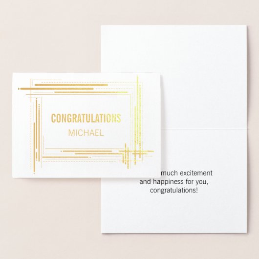 Algemeen gefeliciteerd Modern Trendy Folie Kaarten (Display)