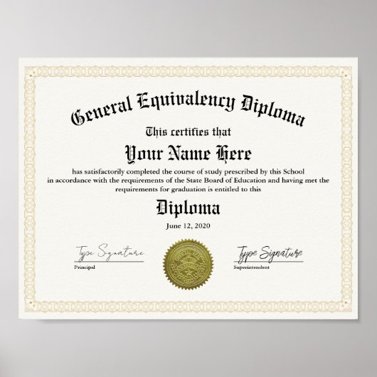 Algemeen gelijkwaardigheidsdiploma, middelbare sch poster (Voorkant)