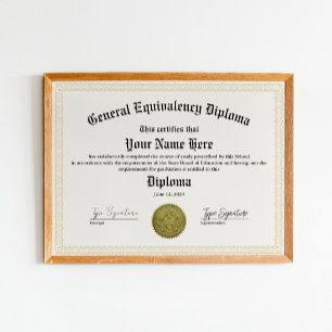 Algemeen gelijkwaardigheidsdiploma, middelbare sch poster