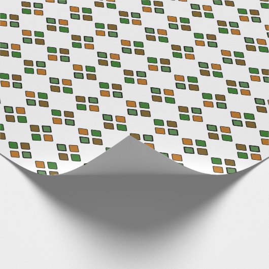 Algemeen Geometrisch Gem Patroon op elke kleur Cadeaupapier (Hoek)