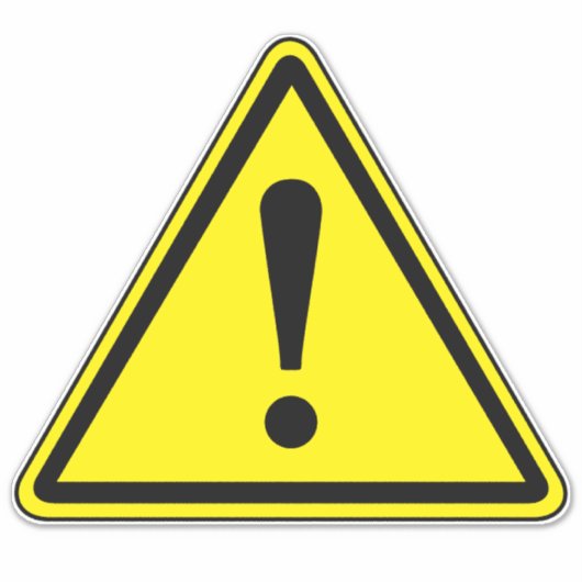 Algemeen gevarenlabel sticker (Voorkant)