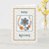 Algemeen Kaart Sinaasappel pensioen en blauwe bloe (Gele Bloem)