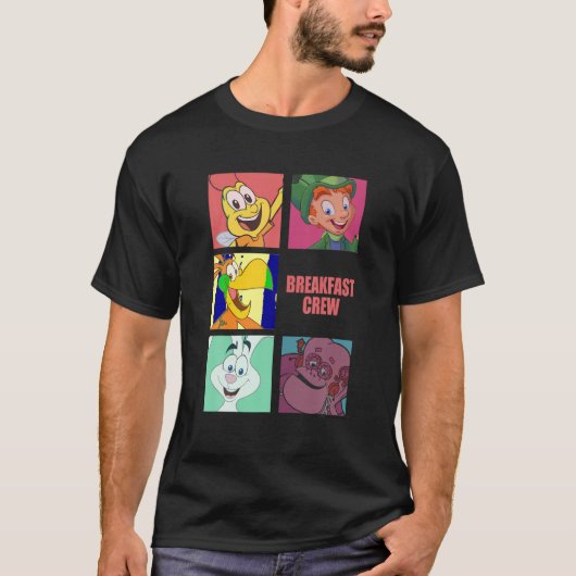 Algemeen Mills Monster Cravings Retro Mascots Groe T-shirt (Voorkant)