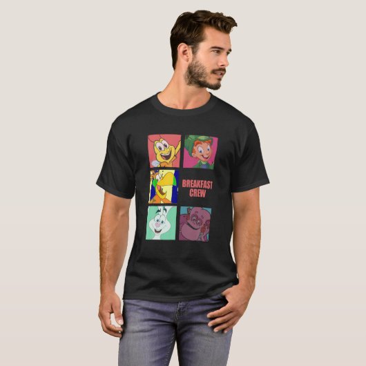 Algemeen Mills Monster Cravings Retro Mascots Groe T-shirt (Voorkant volledig)