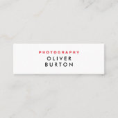 Algemeen mini-visitekaartje voor fotograaf. mini visitekaartje (Voorkant)