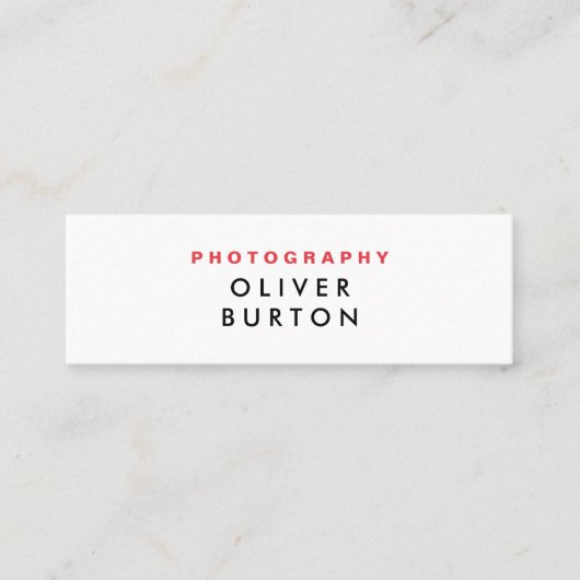 Algemeen mini-visitekaartje voor fotograaf. mini visitekaartje (Voorkant)