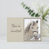 Algemeen Nodig Custom Grijs Paard met Attitude uit Kaart (Staand voorkant)