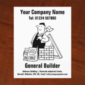 Algemeen ontwerp van de Cartoon van de Bouwer Flyer