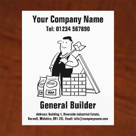 Algemeen ontwerp van de Cartoon van de Bouwer Flyer
