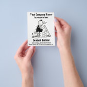 Algemeen ontwerp van de Cartoon van de Bouwer Flyer (Hand)