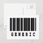 algemeen ontwerp voor streepjescode briefkaart (Voorkant / Achterkant)