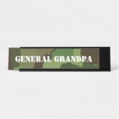 Algemeen Opa Groene Camouflage Naam Sjabloon Bureau Naambordje (Voorkant)