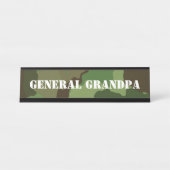Algemeen Opa Groene Camouflage Naam Sjabloon Bureau Naambordje (Voorkant)