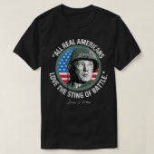 Algemeen Patton Sting of Battle ProTrump Politiek T-shirt (Design voorkant)