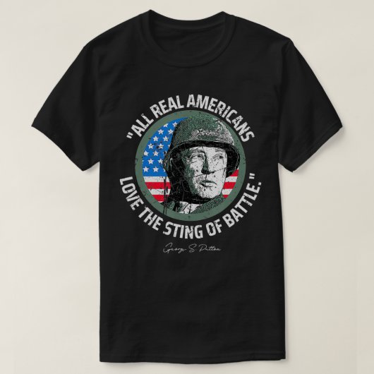 Algemeen Patton Sting of Battle ProTrump Politiek T-shirt (Design voorkant)