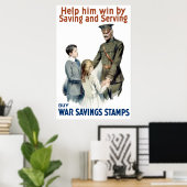 Algemeen Pershing - Koop oorlogsbesparende zegels Poster (Thuiskantoor)