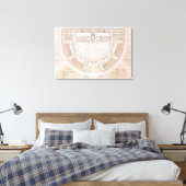 Algemeen plan van het zout in de "ideale stad" canvas afdruk (Insitu (Slaapkamer))