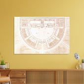 Algemeen plan van het zout in de "ideale stad" canvas afdruk (Insitu (Woonkamer))