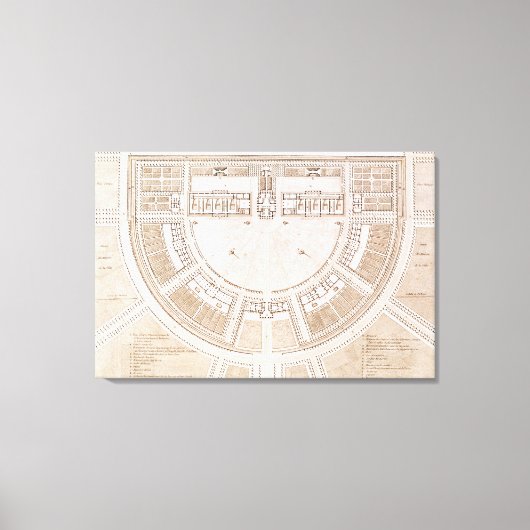 Algemeen plan van het zout in de "ideale stad" canvas afdruk (Voorkant)