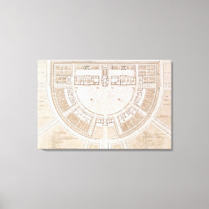 Algemeen plan van het zout in de "ideale stad" canvas afdruk