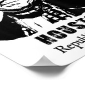 Algemeen President Sam Houston Republic Texas Revo Poster (Hoek)