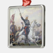 Algemeen Skobelev in het Russisch-Turks Metalen Ornament (Links)