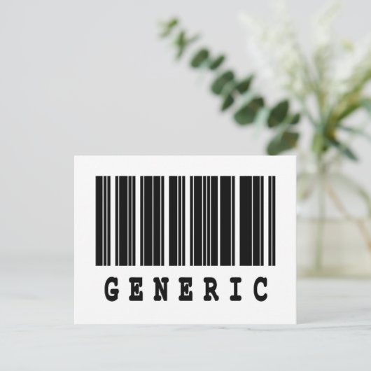 algemeen streepjescodeontwerp briefkaart (Staand voorkant)