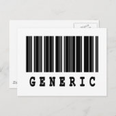 algemeen streepjescodeontwerp briefkaart (Voorkant / Achterkant)