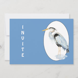Algemeen Uitnodigen, Aanpassen Great Blue Heron Bi Kaart