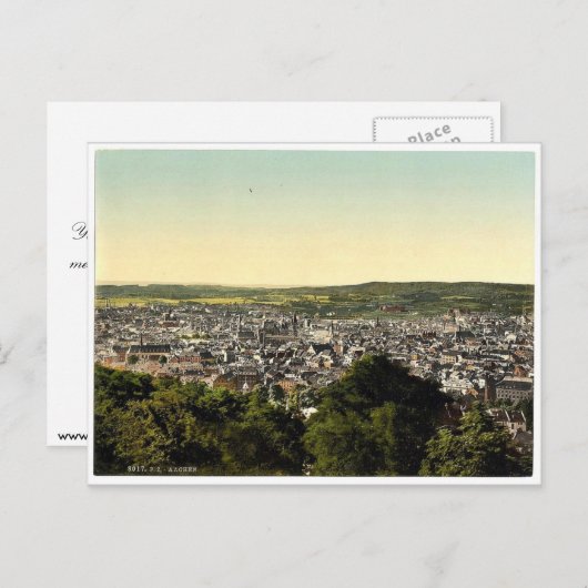 Algemeen uitzicht, Aken, Rijn, Duitsland, klassiek Briefkaart (Voorkant / Achterkant)