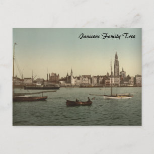 Algemeen Uitzicht Antwerpen II, België Briefkaart