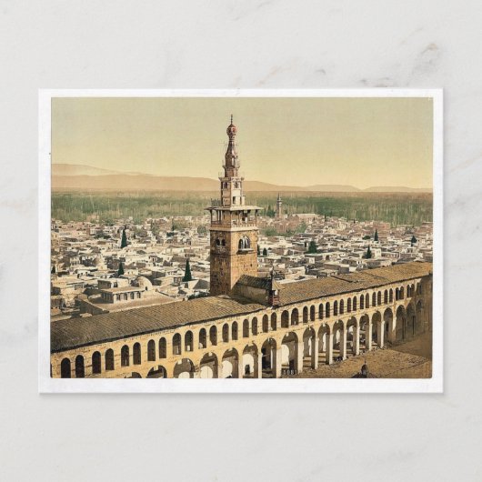 Algemeen uitzicht en Minaret van de Bride, Damascu Briefkaart (Voorkant)
