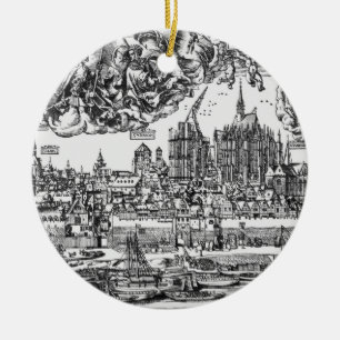 Algemeen Uitzicht Keulen, 1531 (graving) (b/w pho Keramisch Ornament