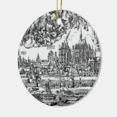Algemeen Uitzicht Keulen, 1531 (graving) (b/w pho Keramisch Ornament (Links)