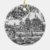 Algemeen Uitzicht Keulen, 1531 (graving) (b/w pho Keramisch Ornament (Achterkant)